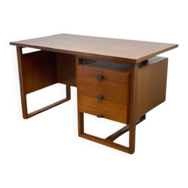 Bureau en bois, 3 tiroirs, France1960-1970 — Beyit