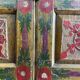 Pakistan, swat valley, old 2-door wardrobe from the 19th century with its original polychromy
