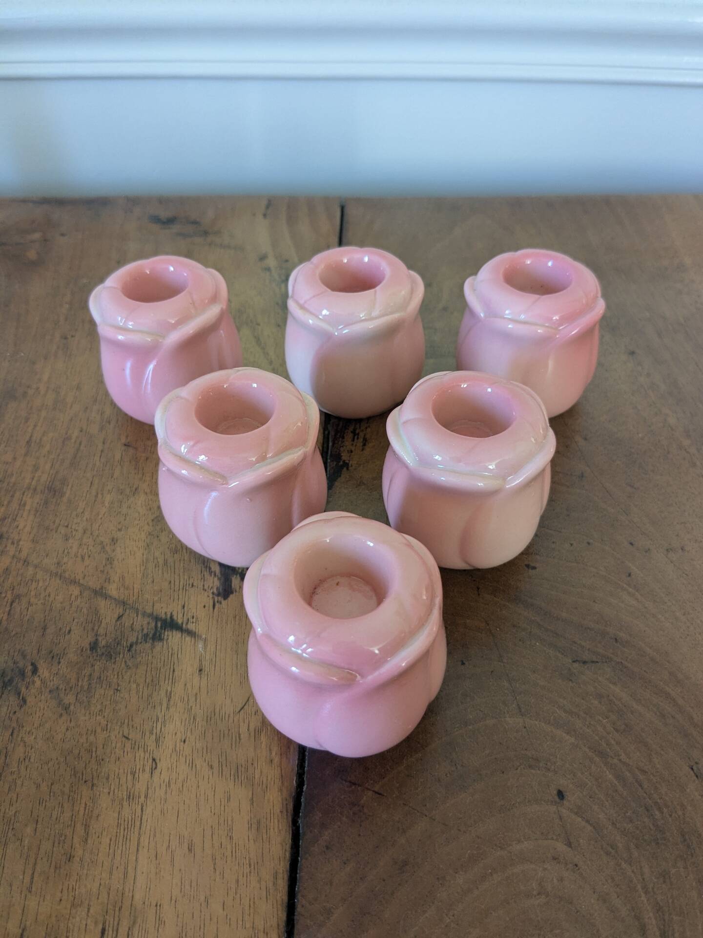 Bougeoirs boutons de roses