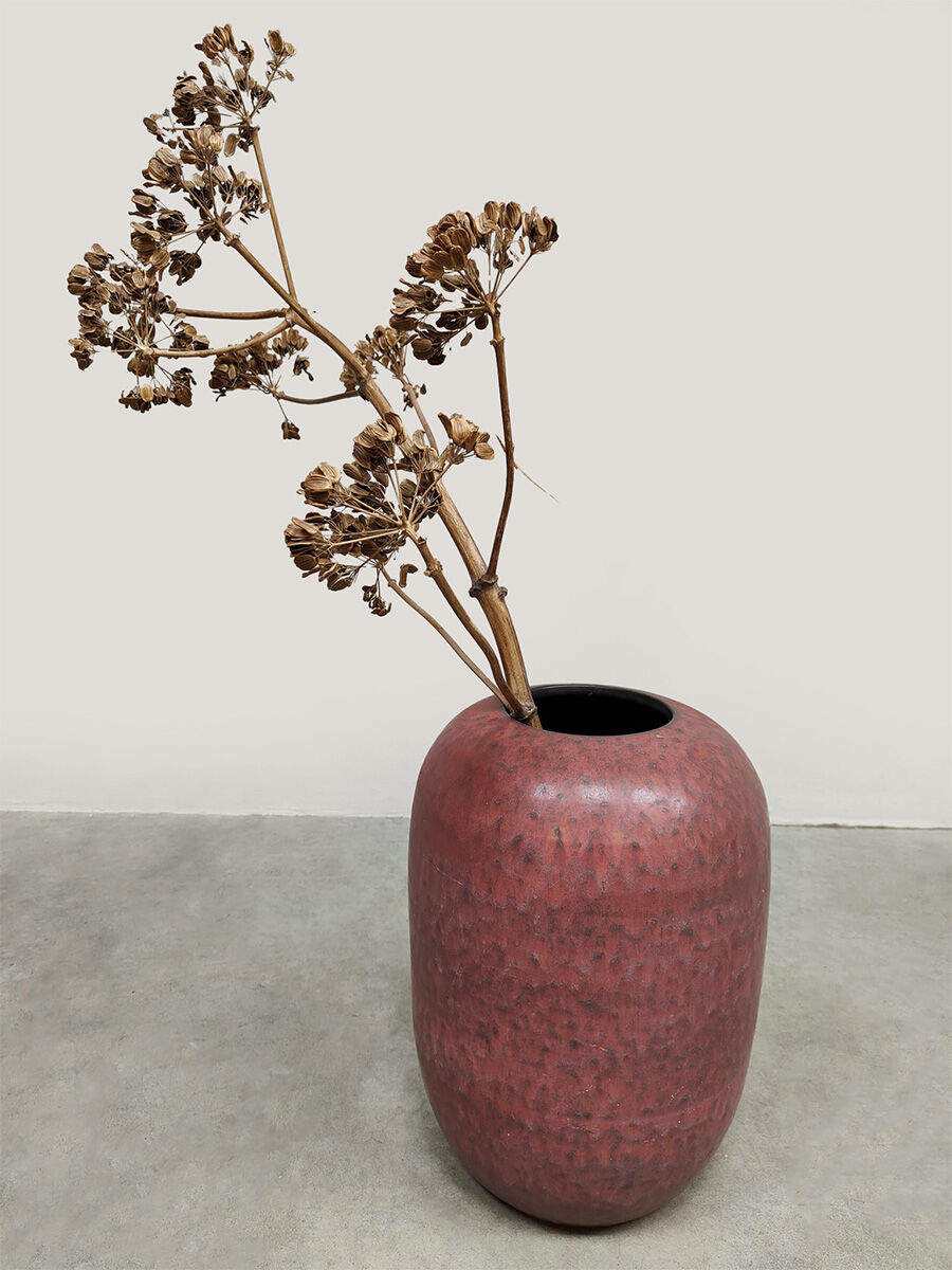 Vintage large ceramic Ceramano vase