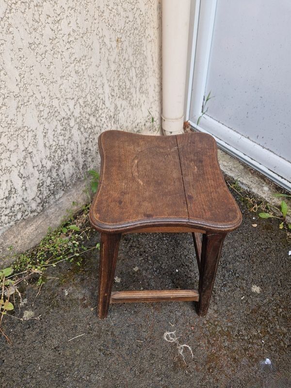 Antique solid wood stool cottage