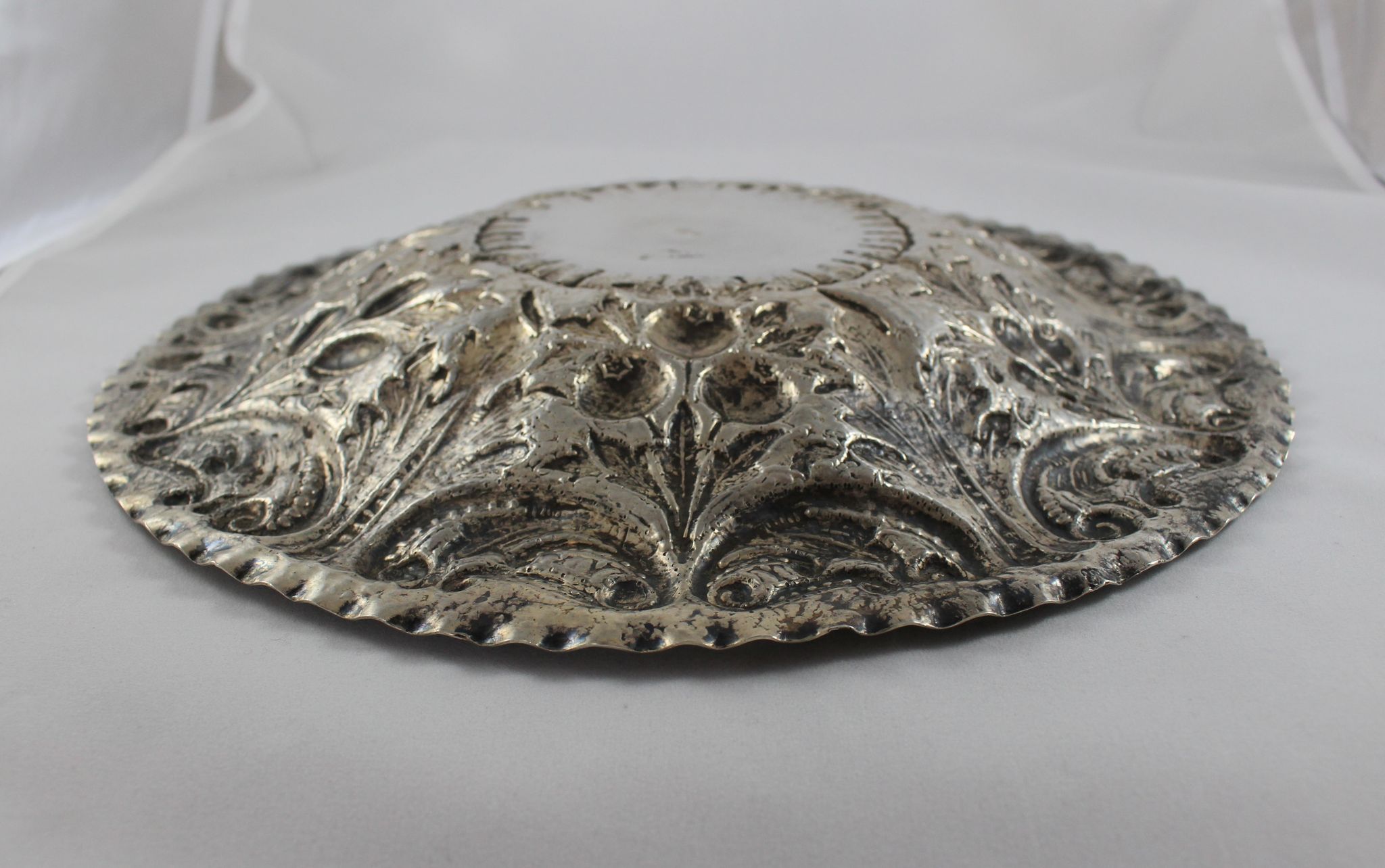 Silver fruit bowl