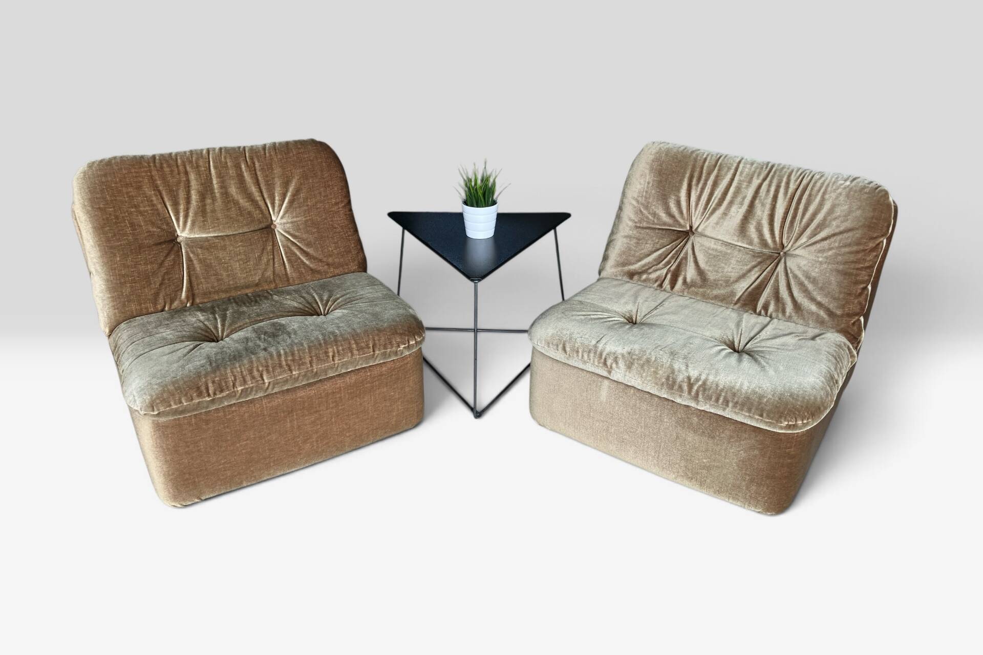 2 fauteuils vintage Cor "Ambo" verts de Jo Otterpohl