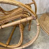Vintage rattan rocking chair