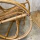 Fauteuil bascule rotin vintage