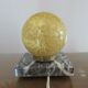Glass lamp Clichy yellow and marble years 30/40