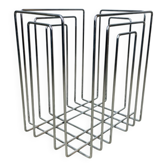 Porte revue en métal chromé par Willi Glaeser pour TMP années 80