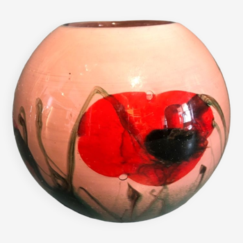 Vase en verre soufflé de Biot