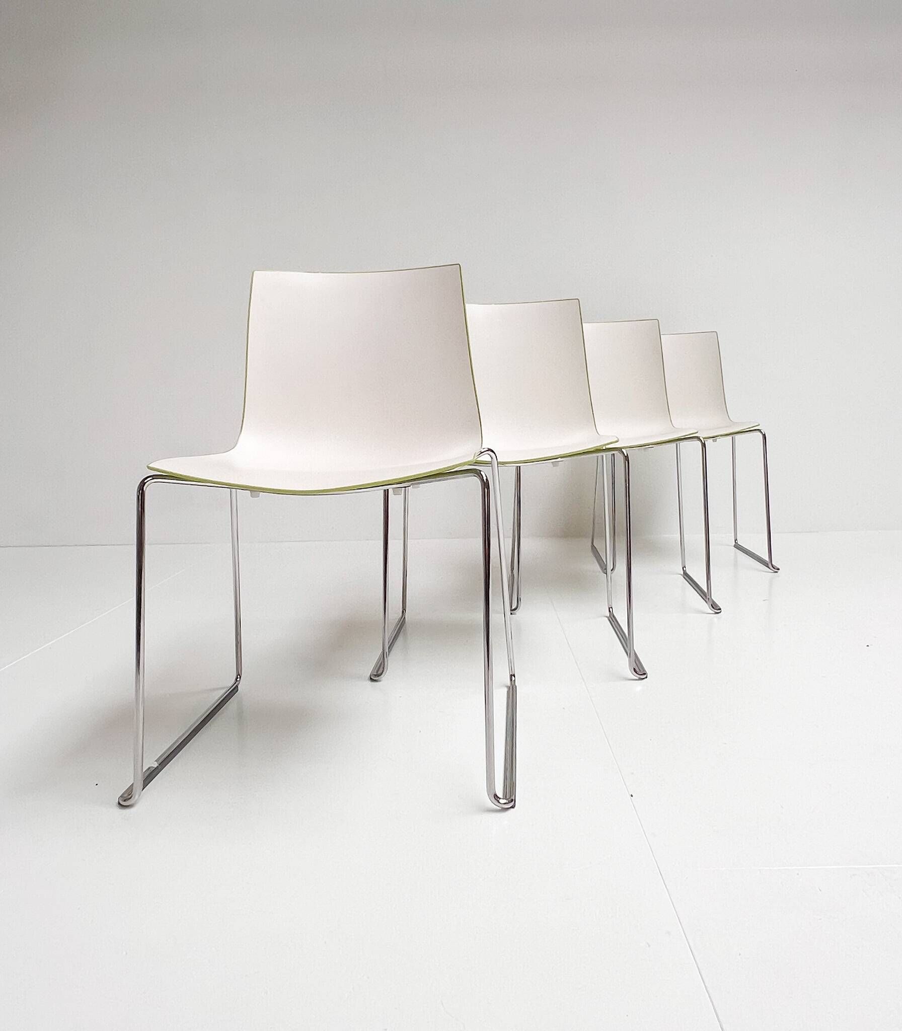 Set of 4 Katifa design chair by Arper, after 2000