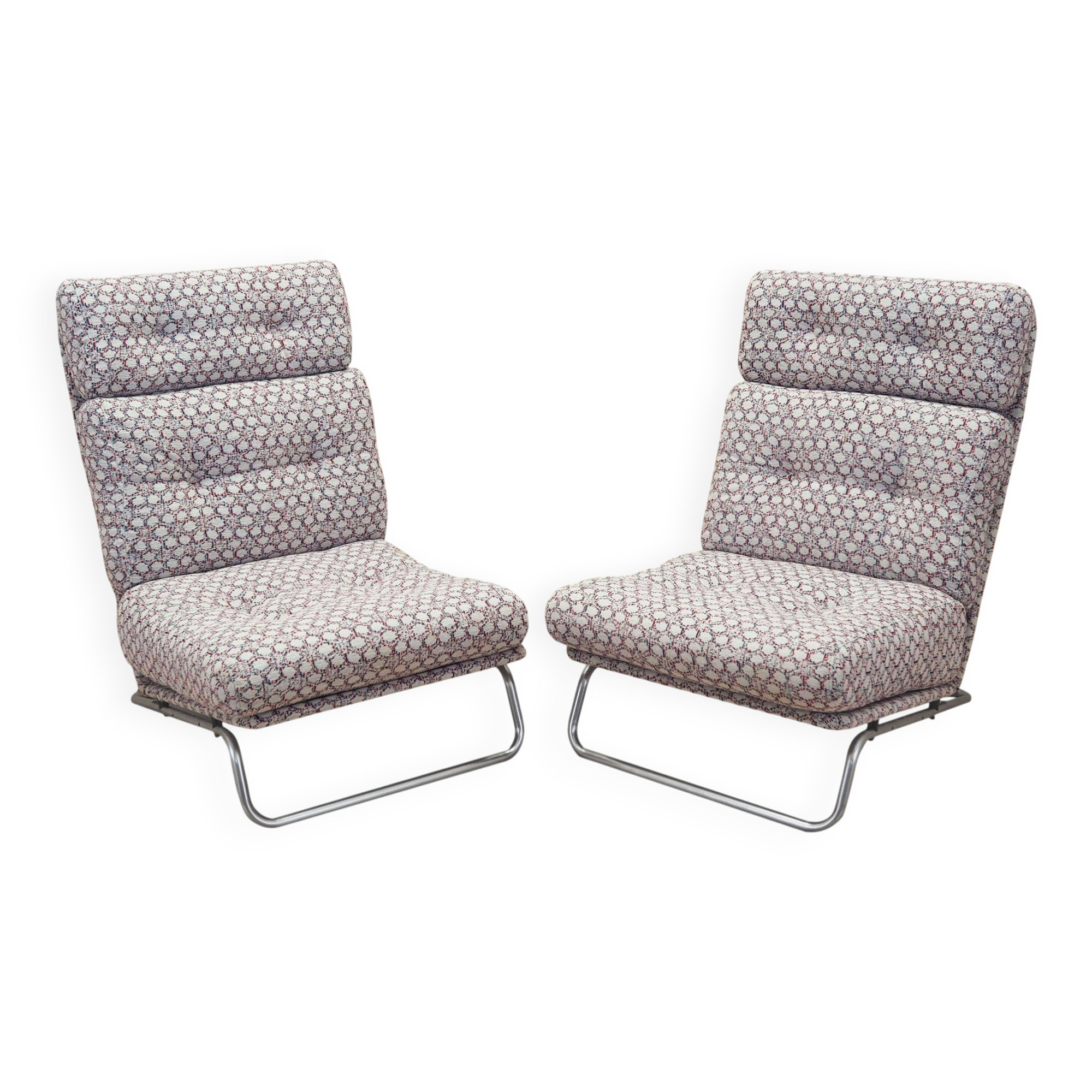 Set of lounge armchairs, Italian design, 1970s, production: Italy