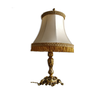 Bronze tripod bedside lamp