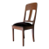 Art nouveau side chair in oak and royal purple velvet, 1900