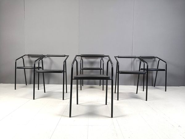 Chaises de salle à manger italiennes postmodernes par Lexis, années 1990