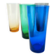 4 colored glasses 70s