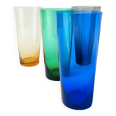 4 colored glasses 70s