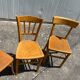 Set of 4 honey-colored bistro chairs