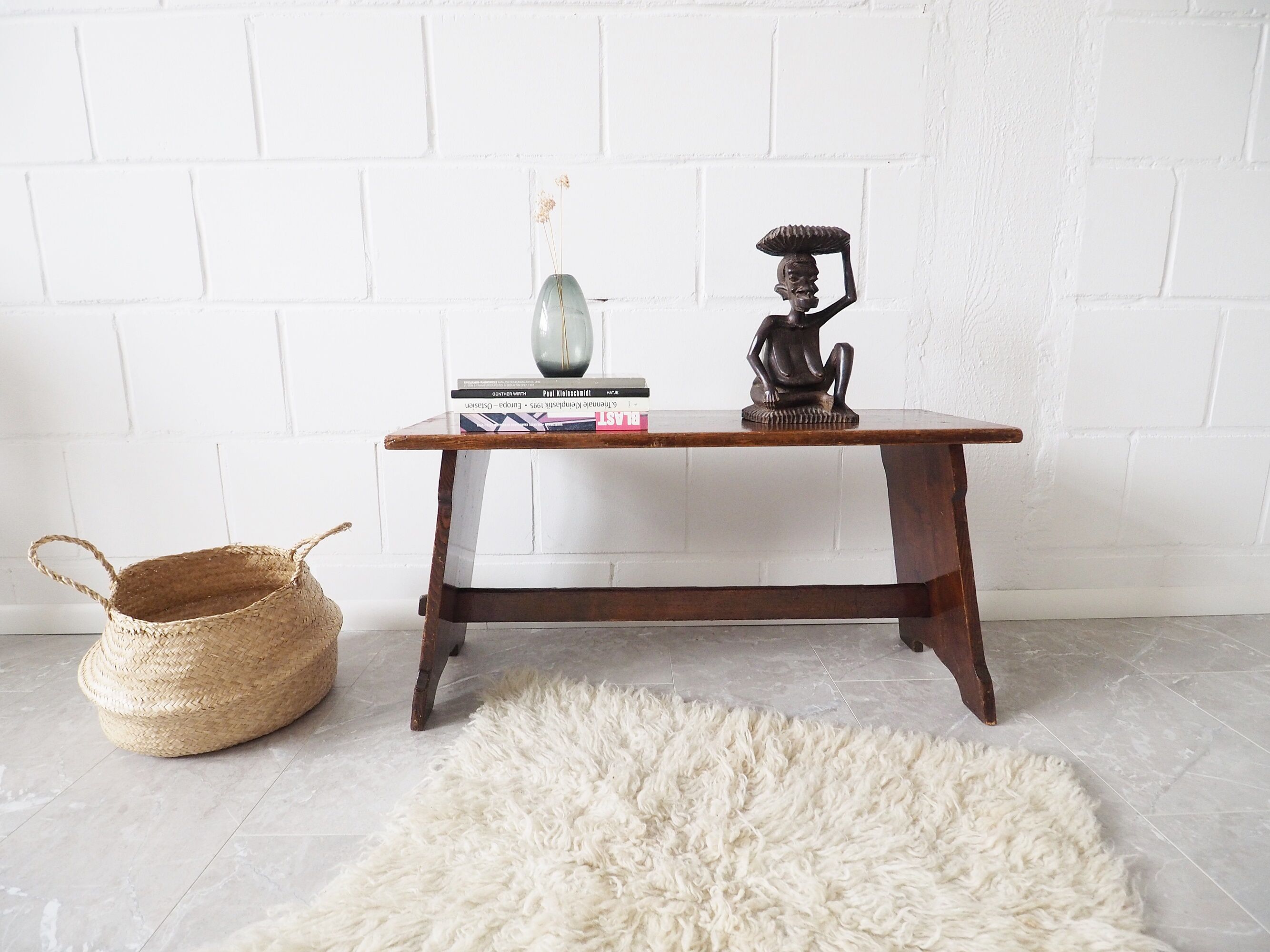 Banc rustique en bois massif