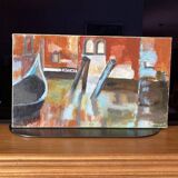 Semi-abstract painting “Venice” 27 x 46
