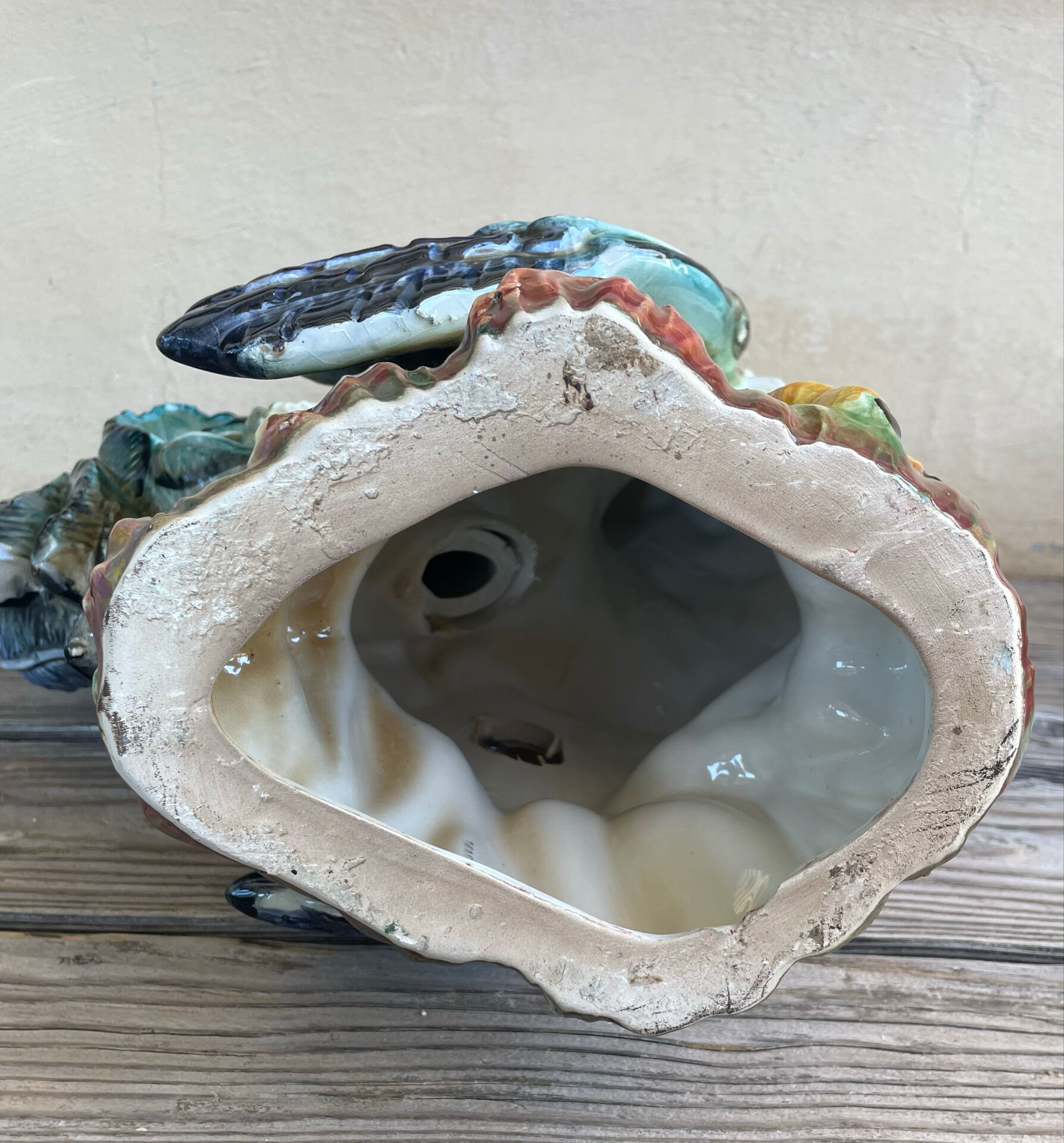 Grande porcelain coq sculpture Italy