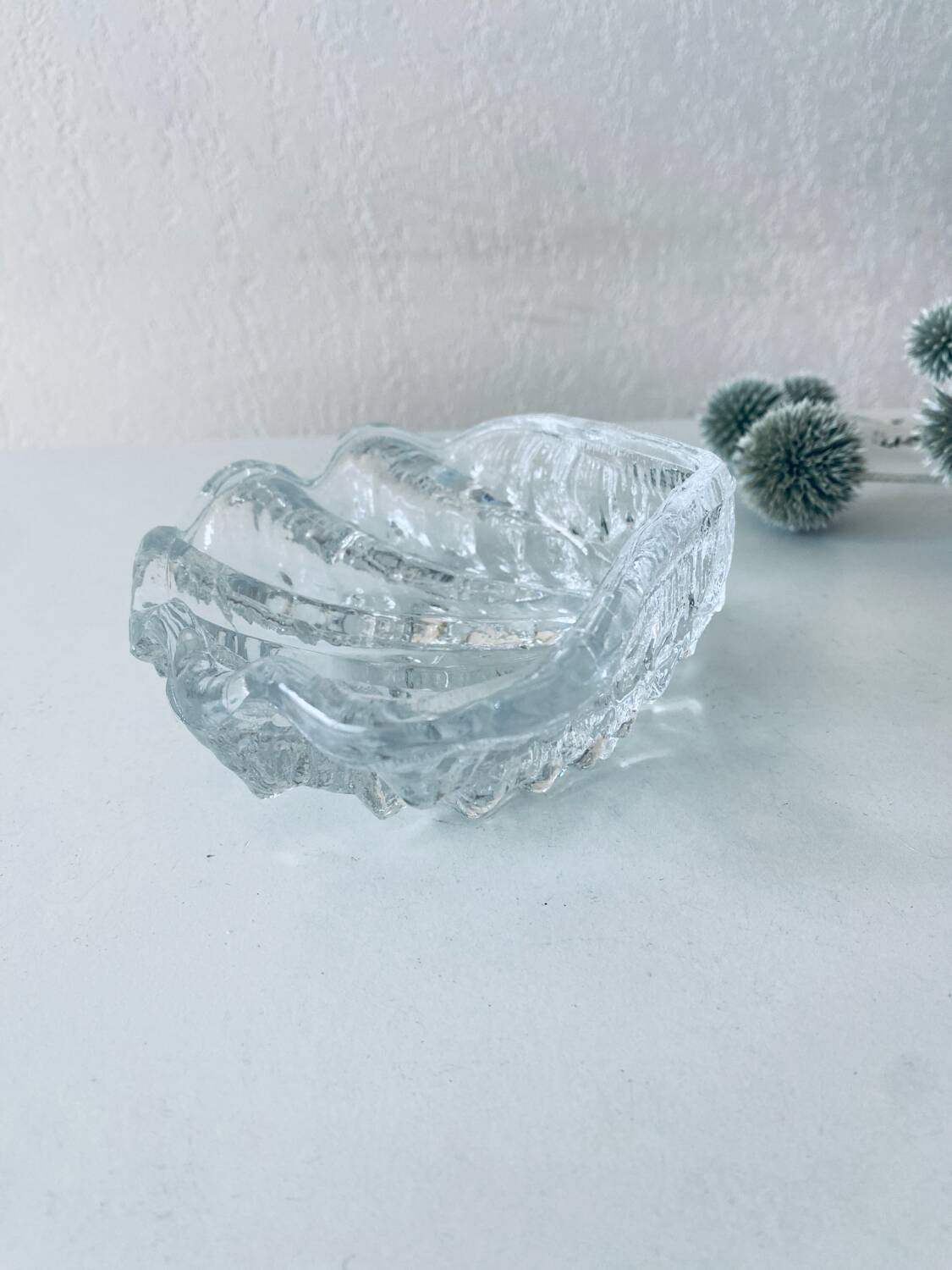 Glass holy water stoup