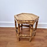 Vintage bamboo stool, plant stand