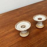 Mid-century Danish studio ceramic candle holders, 1960s, set of 2.