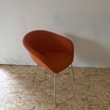 Arper Duna orange armchair