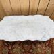 Louis XVI style coffee table – Gilded wood and Carrara marble