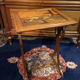 Art Nouveau period side table with marquetry decoration by Auguste