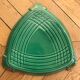 Dessous de plat art deco vert et doré faïence