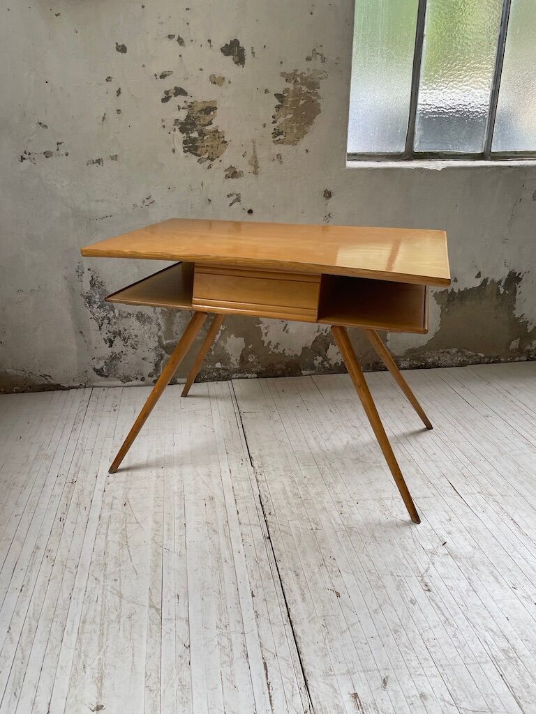 Vintage oak compass desk