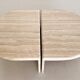 Italian midcentury travertine marble coffee table of two pieces, 1970s
