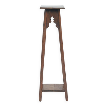 Plant Stand in Oak Art Nouveau, Complex Woodwork, 1920s