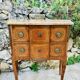 Commode sauteuse à ressaut en Marqueterie de bois de style Transition 
