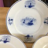 Series of 11 flat plates, Dutch earthenware, early XX