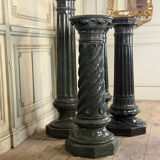4 columns in green serpentine marble, around 1880