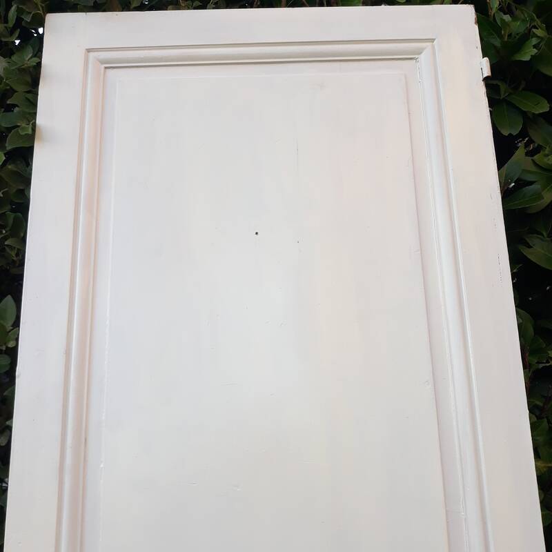 Communication door H218.5xL80cm, old panelled and moulded.