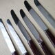 Box of 6 old Bakelite and Stainless steel table knives art deco style