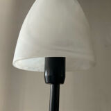 Vintage lamp from the 80s in black metal and glass paste