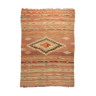 Anatolian handmade kilim rug 242 cm x 174 cm