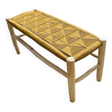 Traditional hand-woven bench