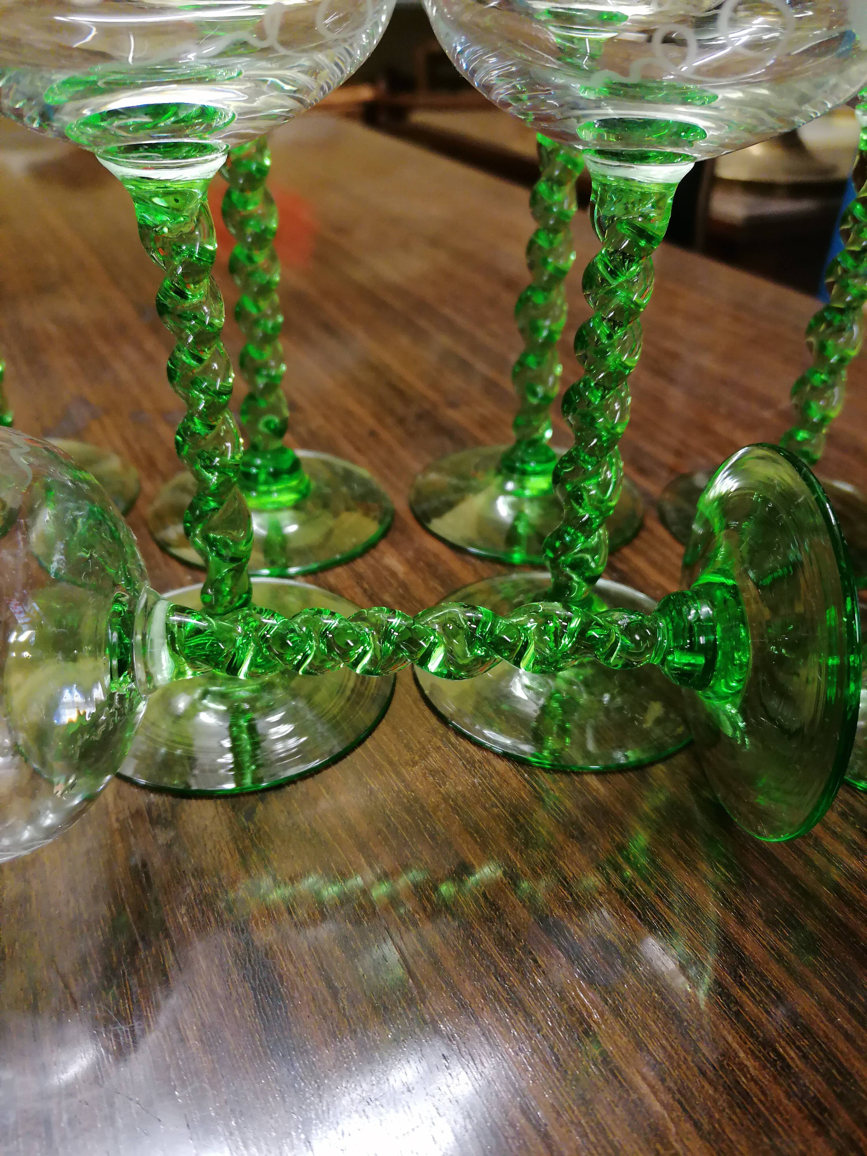 11 crystal Alsace wine glasses