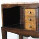 Vintage wooden and marble console table – classic style curved legs, 1950s