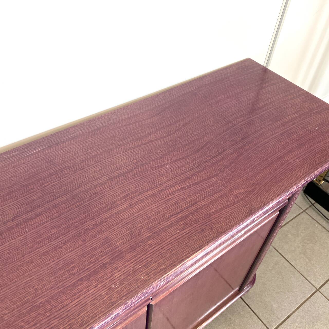 ROBERTI RATTAN PINK/PURPLE SIDEBOARD - ITALY 1990'S