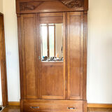 Art deco cabinet raw wood