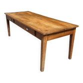 Farm table in Oak 1900 France 2 drawers