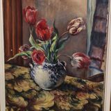 Tableau bouquet aux tulipes