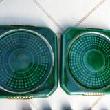 Ensemble repose-plat, dessous de bouteilles et porte-couteaux Art Déco