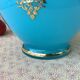 Florentine blue opaline vase Italy - Mid Century