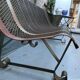 Garden bench perforated metal René Malaval 1950/60